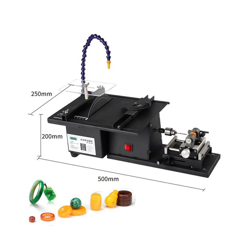 Multifunction Table Saw Polishing Machine Gem Jade Cutting Carving Drilling Machine Round Bead Punching Machine 220V