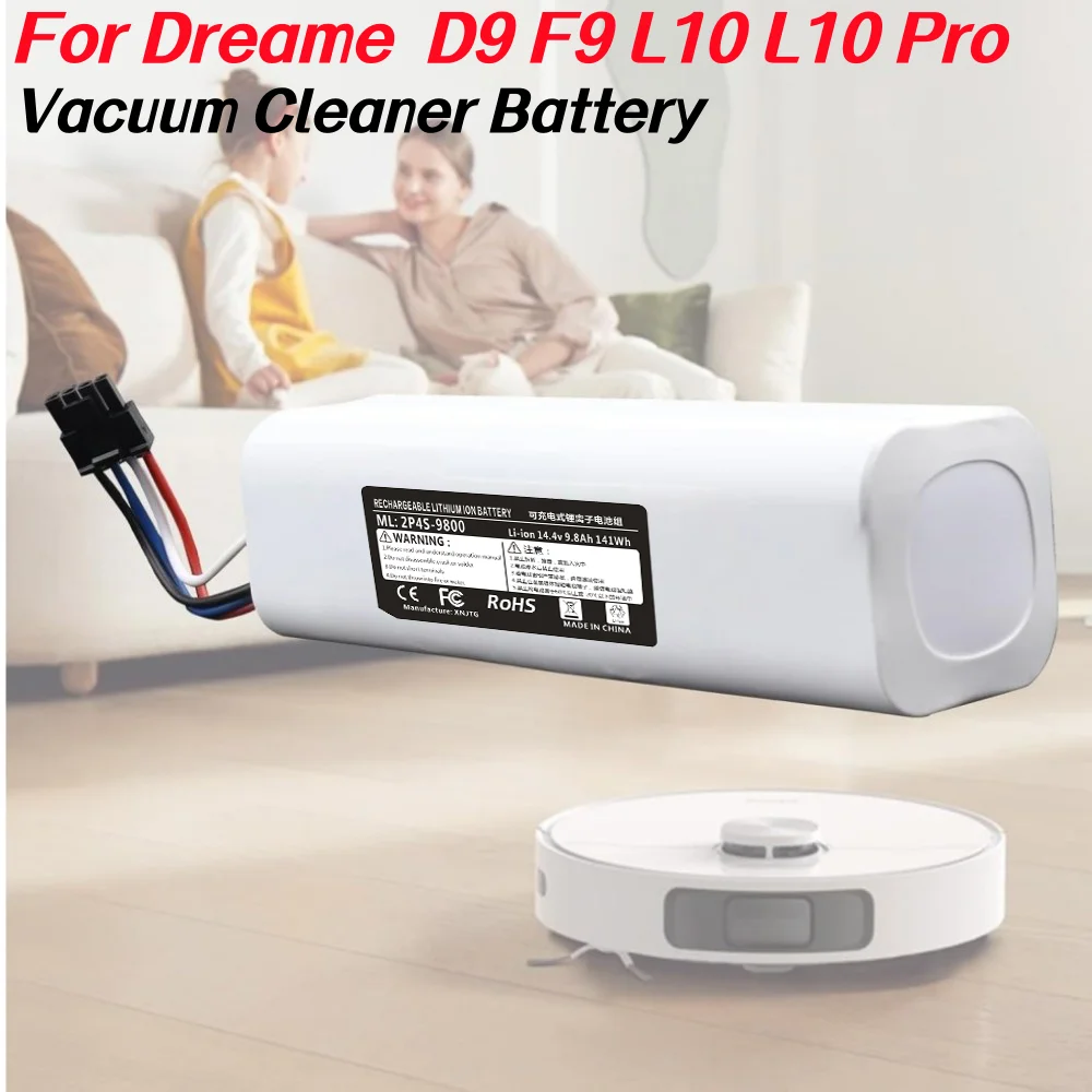 

14.4V 9800mAh Battery for Xiaomi Mijia X10+PLUS B101CN OMNI 1S and Dreame F9 D9 L10 Pro Plus S10 S20 X10 Sweeping Mopping Robot.