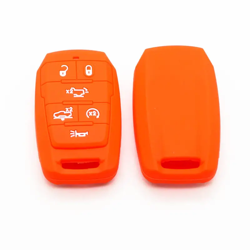 Xinyuexin Silicone Car Key Case Cover Fob for Dodge Ram 1500 Smart Key 6 Buttons 2019 2020 New Remote Key Holder Bag Protection - Image 9