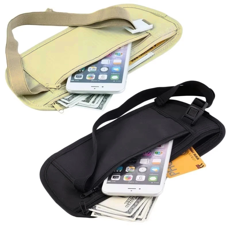 Invisible Travel Waist Packs Pouch for Passport Money Belt Bag Hidden Security Wallet Gift Travel Bag Chest Pack Money Waist Bag