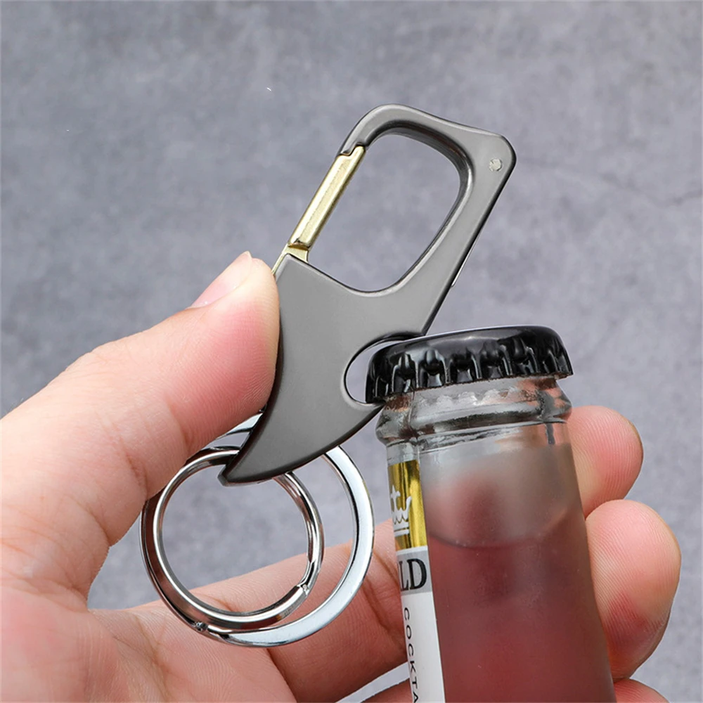 Classic Men Mini Knife Folding Keychain Multifunctional Keyring Waist Mount Carabiner Car Key Accessories