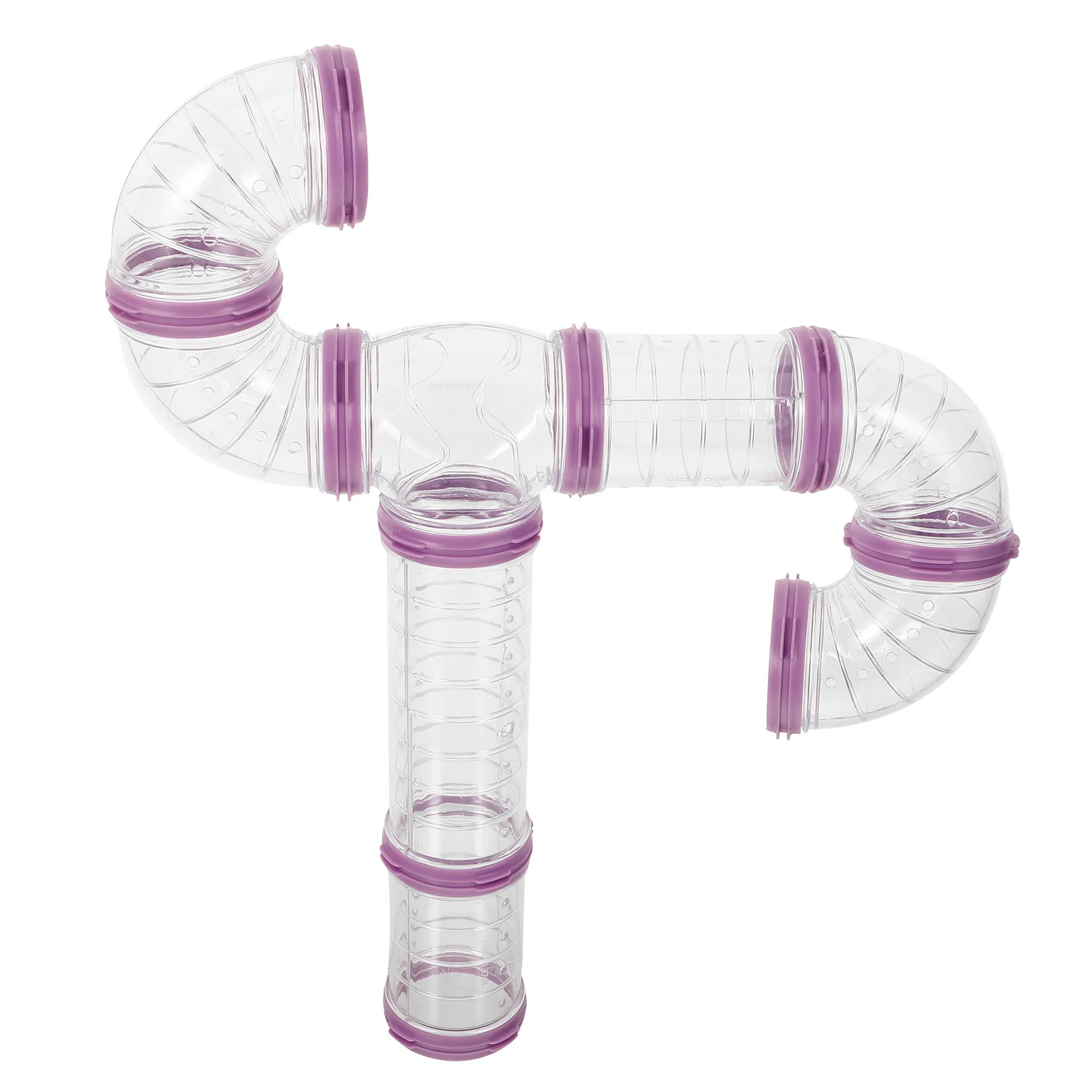 

1Set Hamster Tunnel Tube Kit Plastic DIY Cage Accessory for Small Animals Clear Connectors Expand Exercise Space