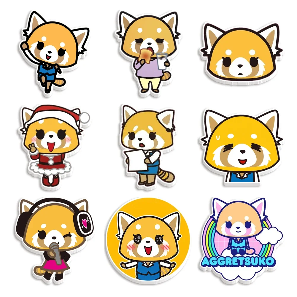 

Japan Cartoon Comic Sanrio Aggressive Retsuko Flat Resin Planar Resin DIY Earrings Home Phone Case Bag Accessories 30 Pieces/Lot