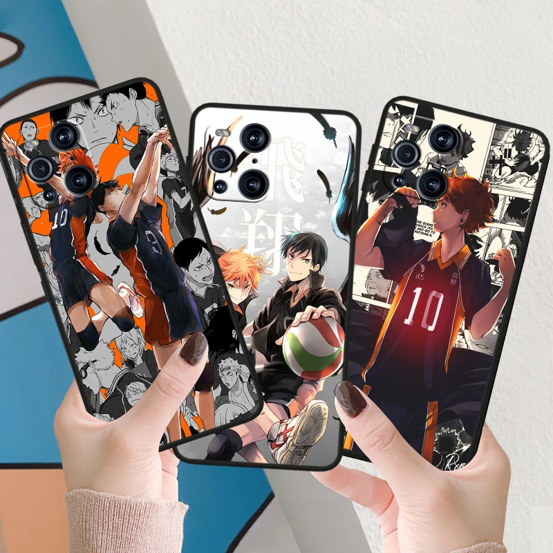 Anime Haikyuu Cool For OPPO Find X6 X5 X3 X2 F21S F21 Pro Lite Neo Black Silicone Fundas Soft Phone Case