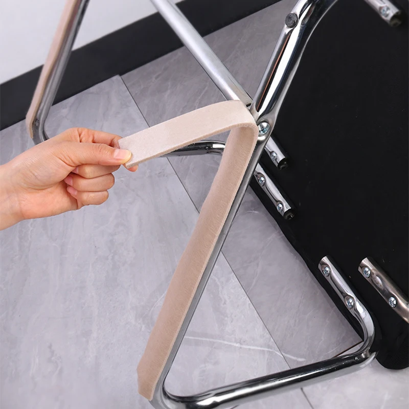 200cm/Roll Self-Adhesive Felt Chair Leg Pads Tape Anti-slip Furniture Sliding Strip Mat Floor Protector Wear-resisting Stickers