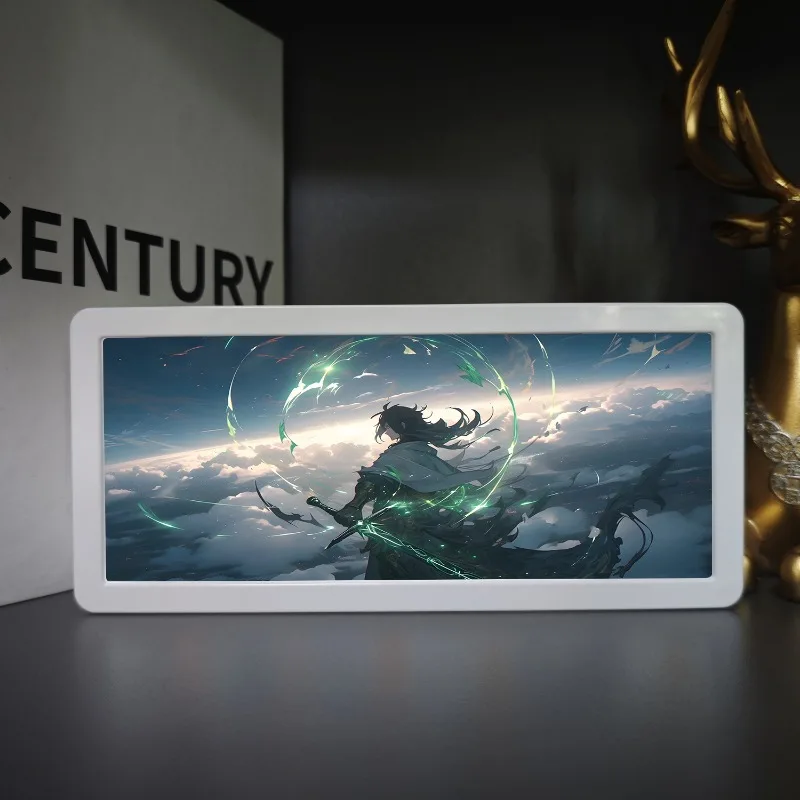 18.5 cm/7.28in Anime 3D Led Nachtlampje Box Figuren Randapparatuur Acryl Cartoon Ornamenten Speelgoed Desktop Collectible verjaardagscadeautjes