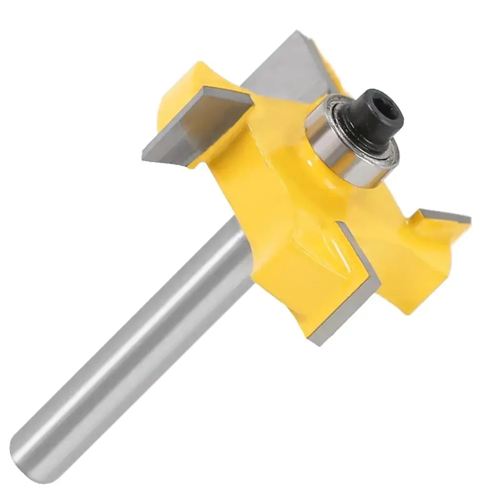 1PC 1/4" 6MM 6.35MM Shank Milling Cutter Wood Carving T Type Bearings Wood Milling Cutter Rabbeting Bit Woodworking Router Bits