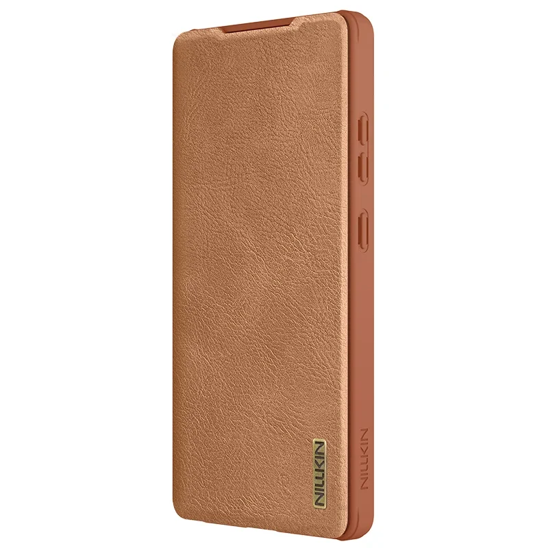 Capa de couro NILLKIN para Samsung Galaxy S25, S25 Plus, S25 Ultra, Slide de lente comercial, proteção de câmera, capa traseira estilo flip