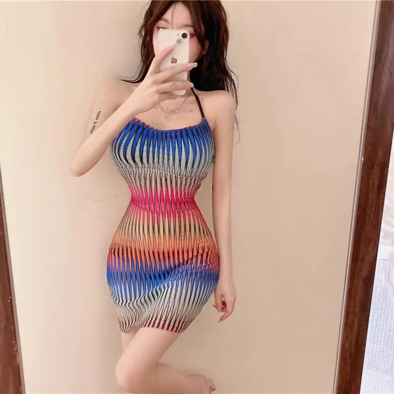 

Сексуальная окрашенная уличная облегающая женская юбка-карандаш Dr с низкой талией No Sve, длина, бретелька из полиэфирного волокна