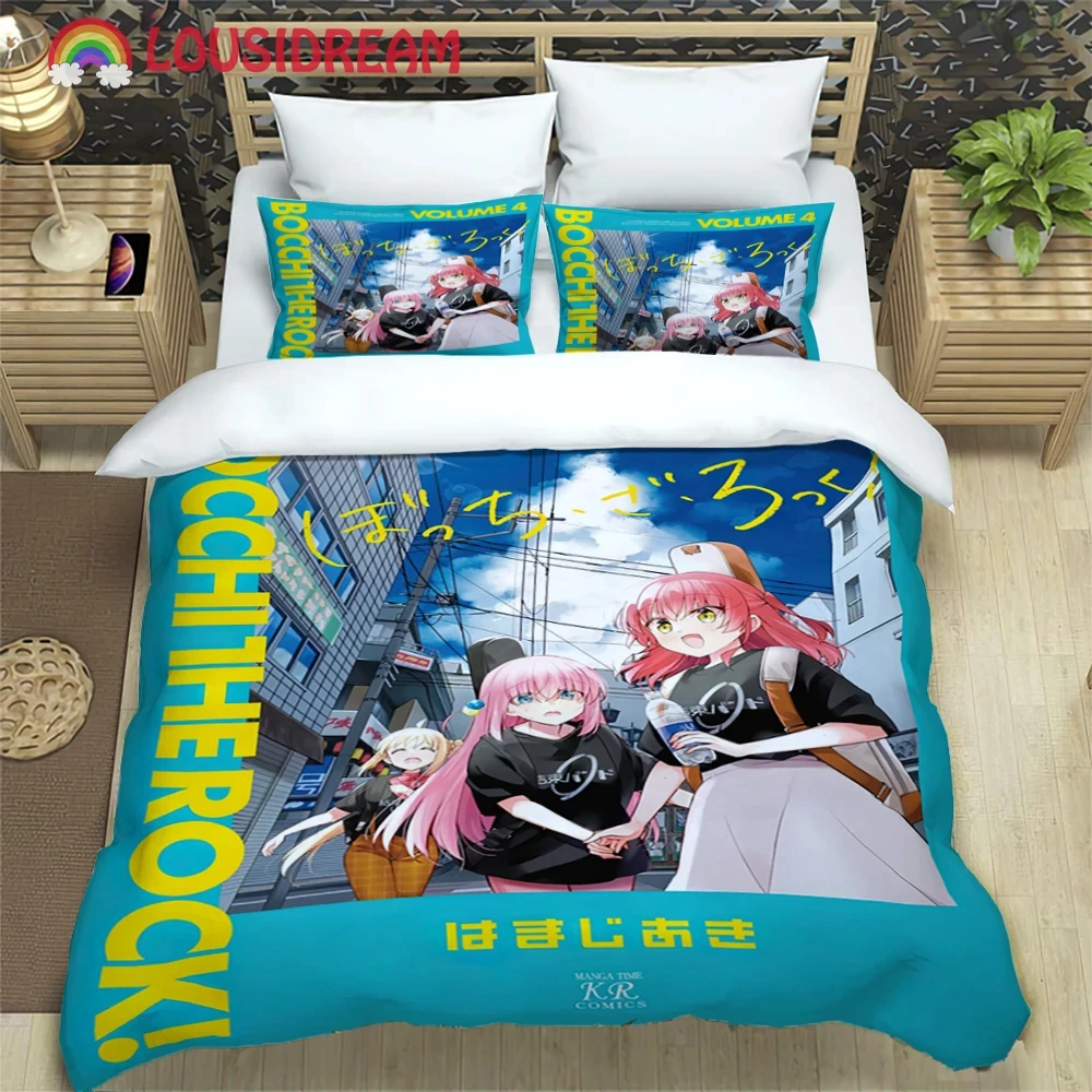 Fashion 3d Print Anime BOCCHI THE ROCK Bedding Set Article Children & Adults for Beds Quilt Covers Pillowcases Duvet Cover Sets