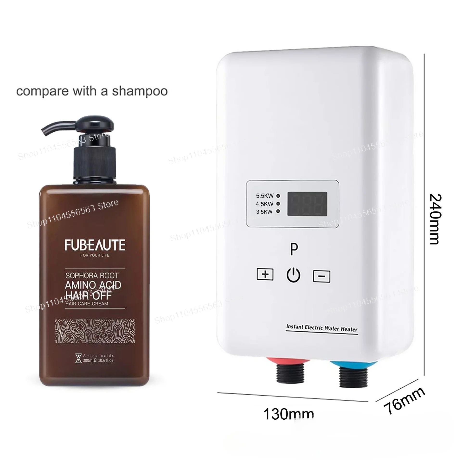 6.5KW Magnetic Induction Water Heater with Die-Cast Aluminum Heating Element Electric Instant Hot for Home Use view 3