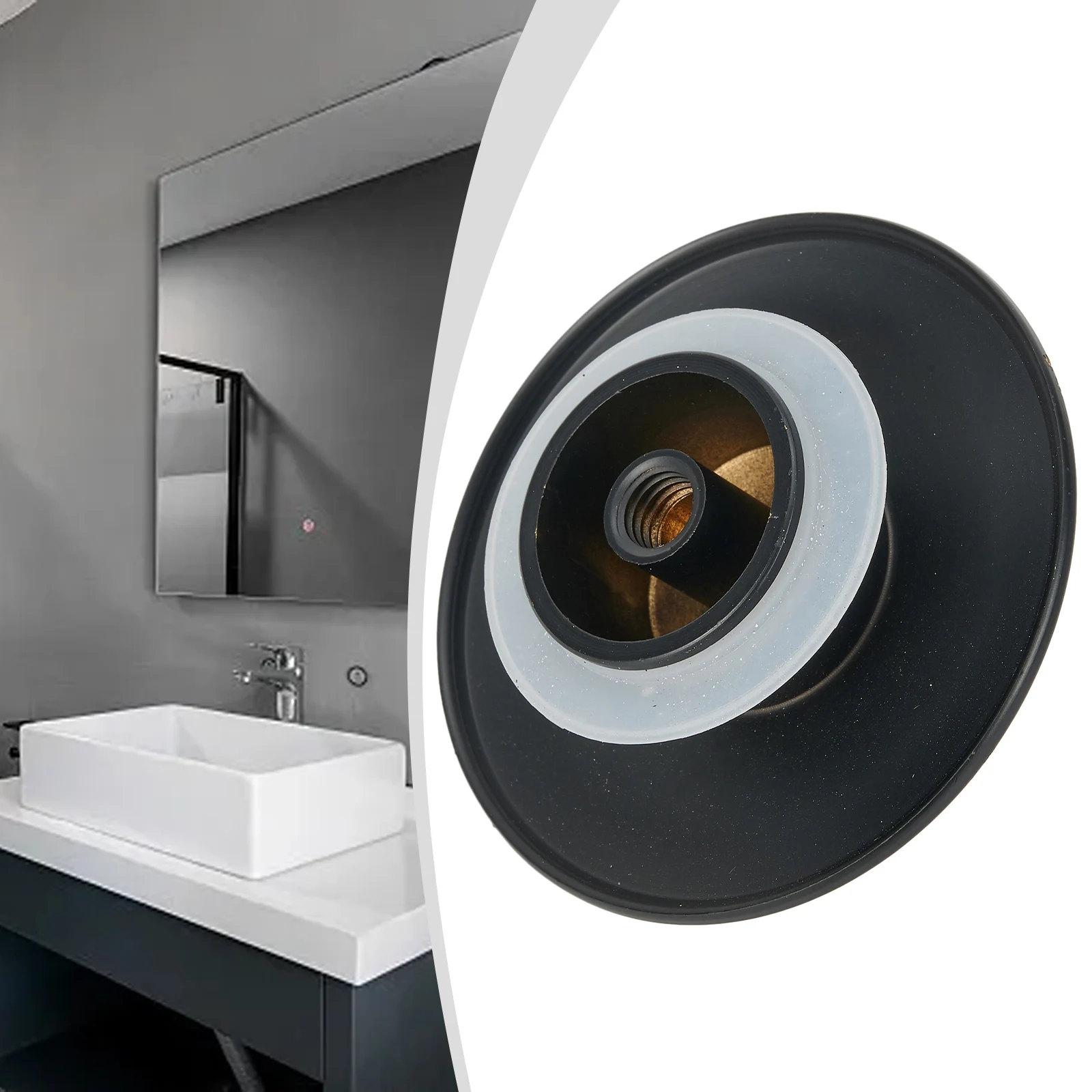 66mm Brass  Matte Black Basin   Waste  Pop-Up Bathroom Sink   Push Button Click Clack For Basins Bathtubs Kitchen Accessories