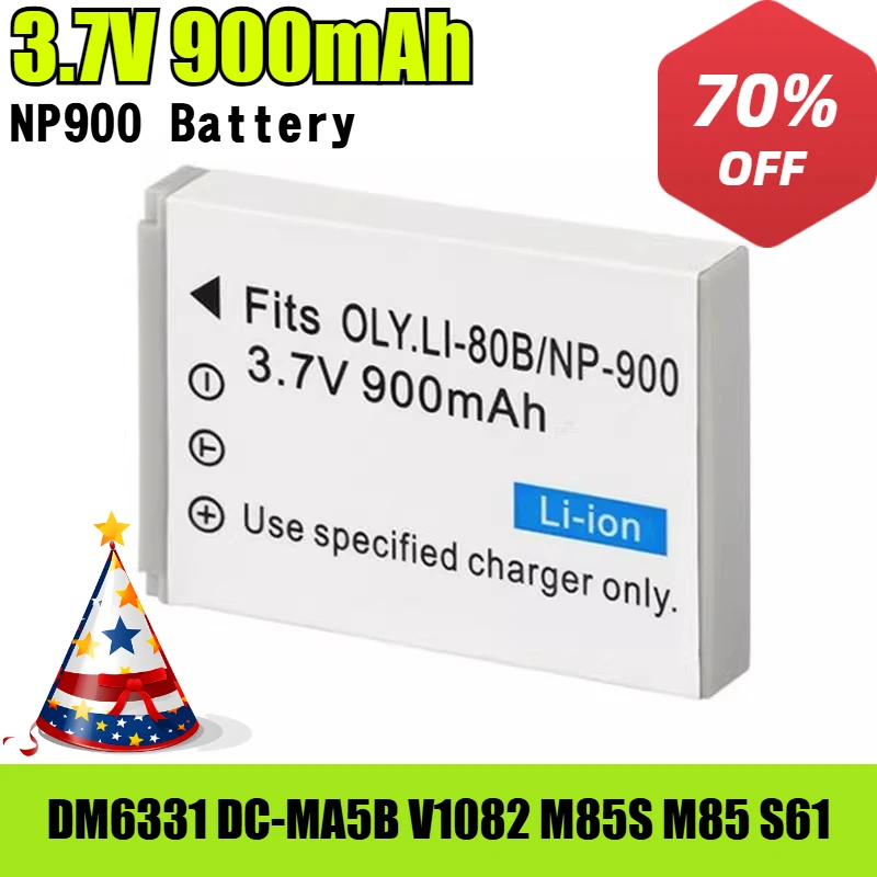 بطارية 3.7 فولت 900 مللي أمبير في الساعة NP900، لكاميرات هاير DM6331 DC-MA5B V1082 M85S M85 S61
