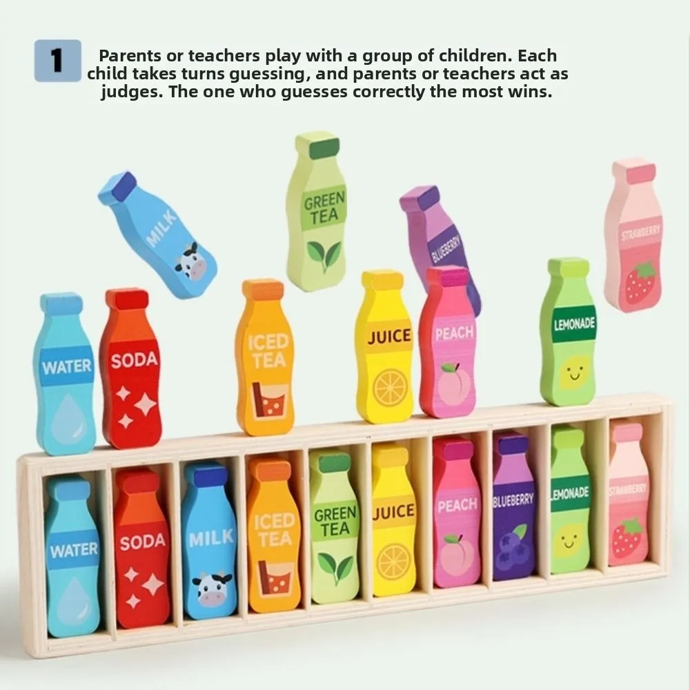 Creative Bottle Thinking Game Logical Thinking Beverage Theme Montessori Color Sorting Toys Innovative Thinking Memory Training