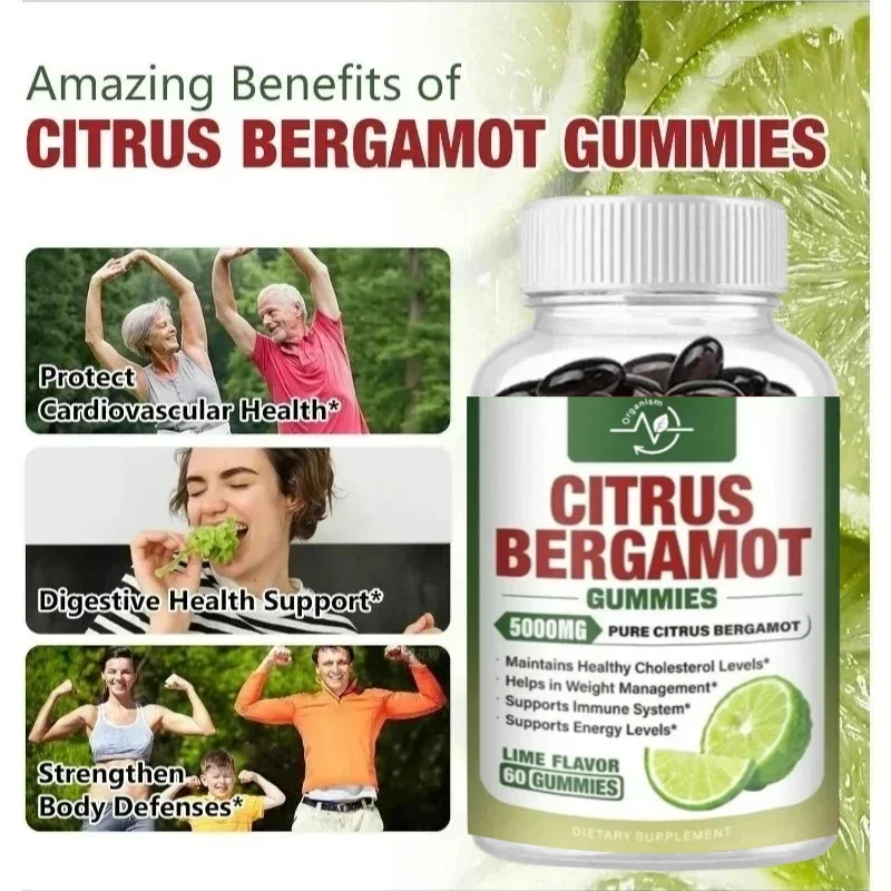 

Вегетарианские бергамотовые жевательные конфеты с кимчи, красным дрожжевым рисом, оливковыми листьями - поддержка иммунитета, антивозрастная добавка для здоровья