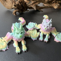 3D Printed Cat Dragon With wingsHalloween Desktop Ornament 3d Printed living room Home Office Craft Printed Christmas Gifts