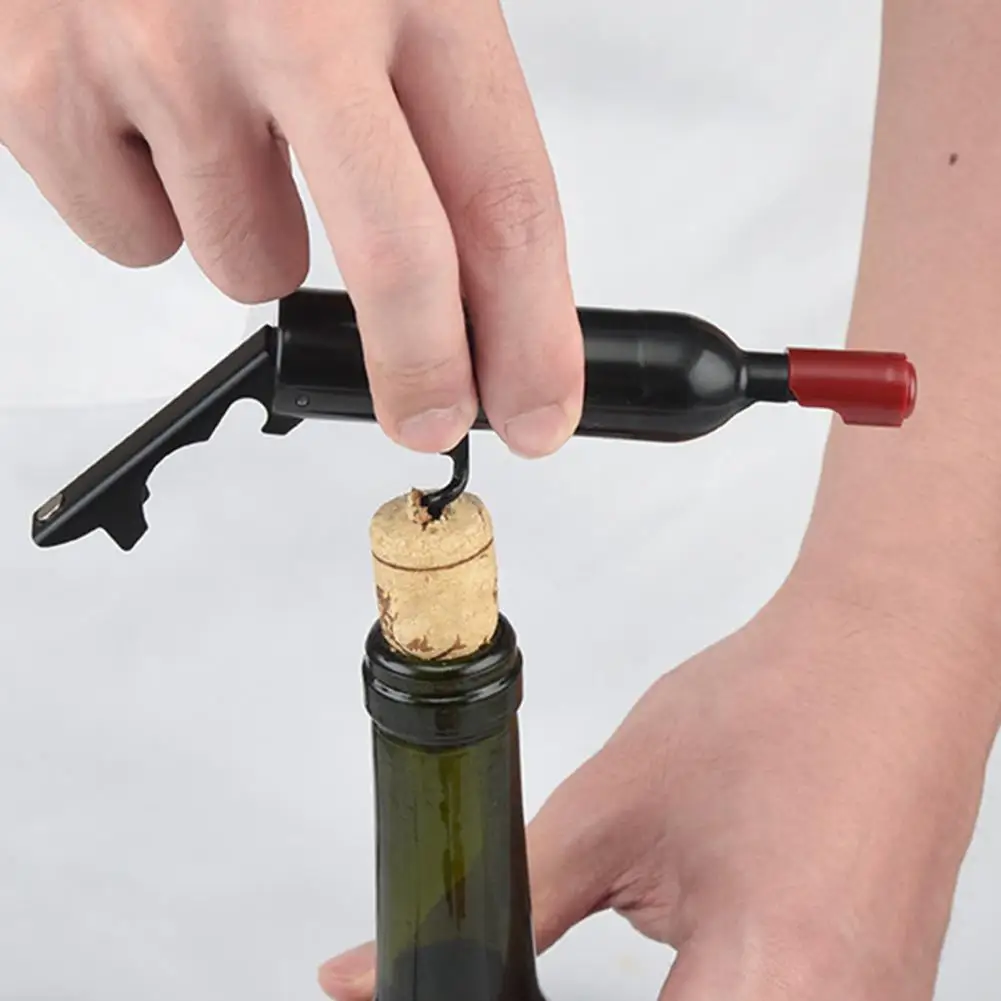 Red Wine Opener Beer Cap Removing Gadget Wine Bottle Corkscrew Pin Easy Cork Remover Home Kitchen Wine Corkscrew Kitchen Tools