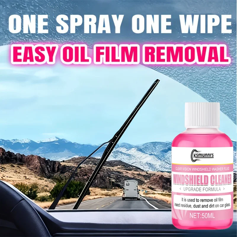 Car glass concentrated coating, waterproof windshield wiper fluid, rain and fog resistant, quickly restores clear visibility of