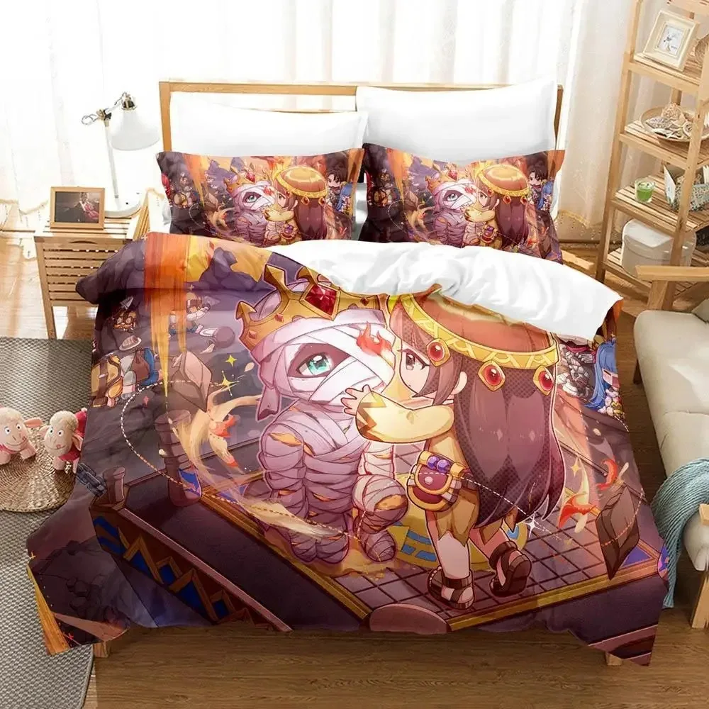 Mummy Girls Anime Bedding Set Duvet Cover Bed Set Quilt Cover Pillowcase Comforter king Queen Size Boys Adult Bedding Set