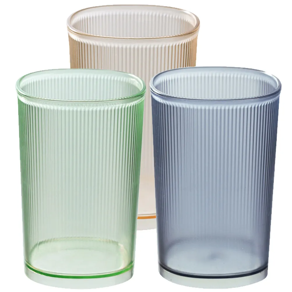3Pcs Toothbrush Holder Cups Reusable Plastic Mouthwash Tumbler Stackable Bathroom Storage Multi Purpose Drinking Cups