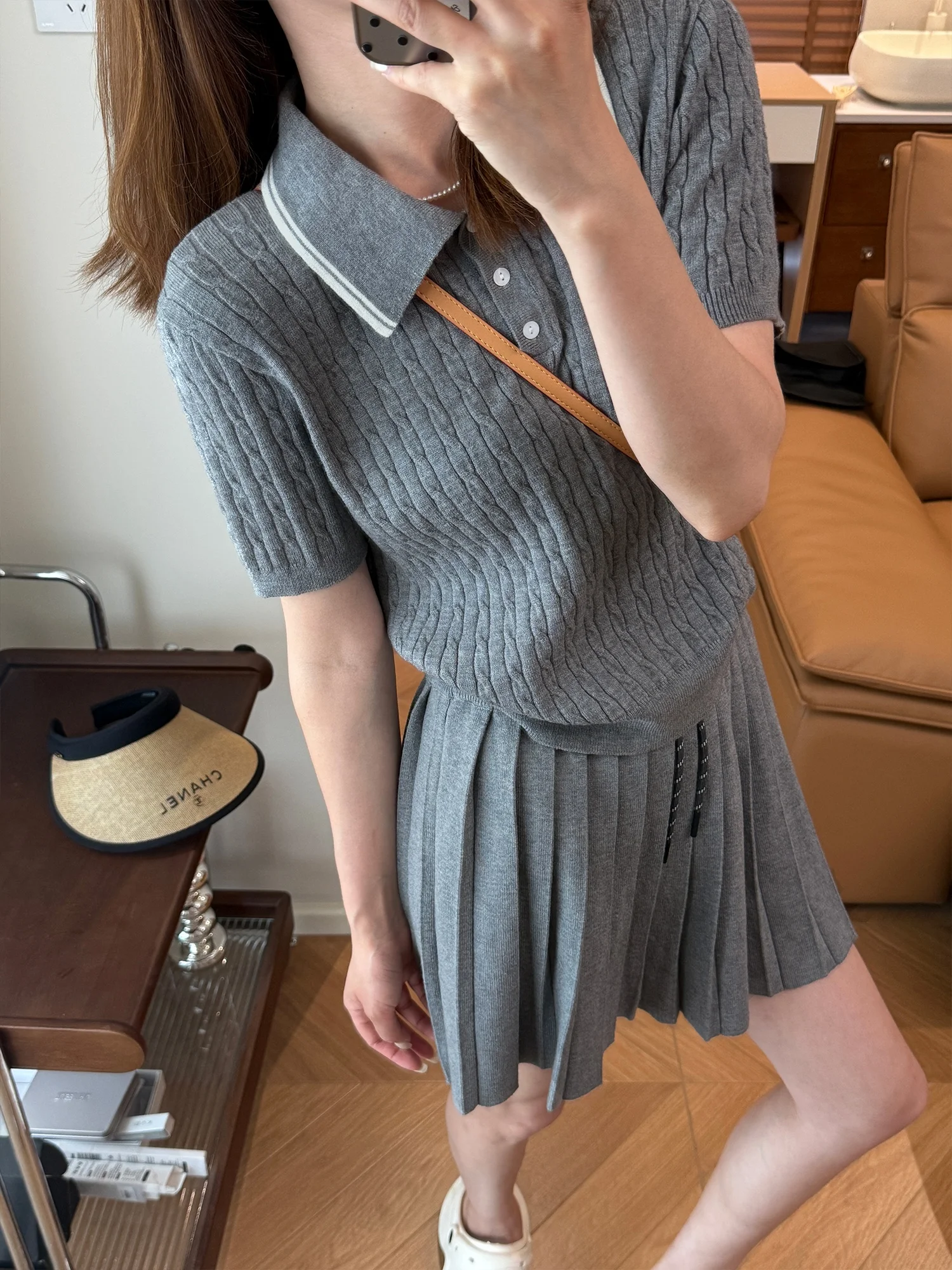 

M Big Sister Preppy Sle Ne ort Sve трикотаж женская плиссированная юбка комплект из двух предметов ранняя осень новое поступление