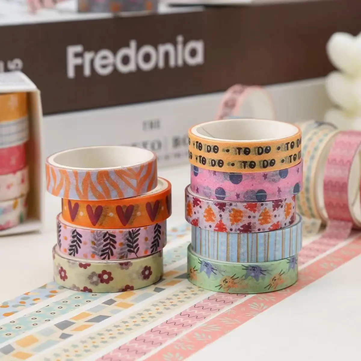 

5 рулонов свежих мультяшных лент Васи, принадлежности для скрапбукинга, клейкая лента, наклейки, декоративные украшения для дневника, Washitape