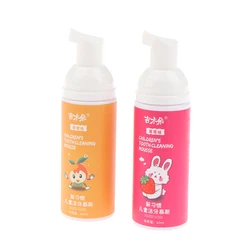 60ml Children Toothpaste Swallowable Mousse Toothpaste Daily Stain Removal Teeth Mouth Cleaning Strawberry/orange Flavor