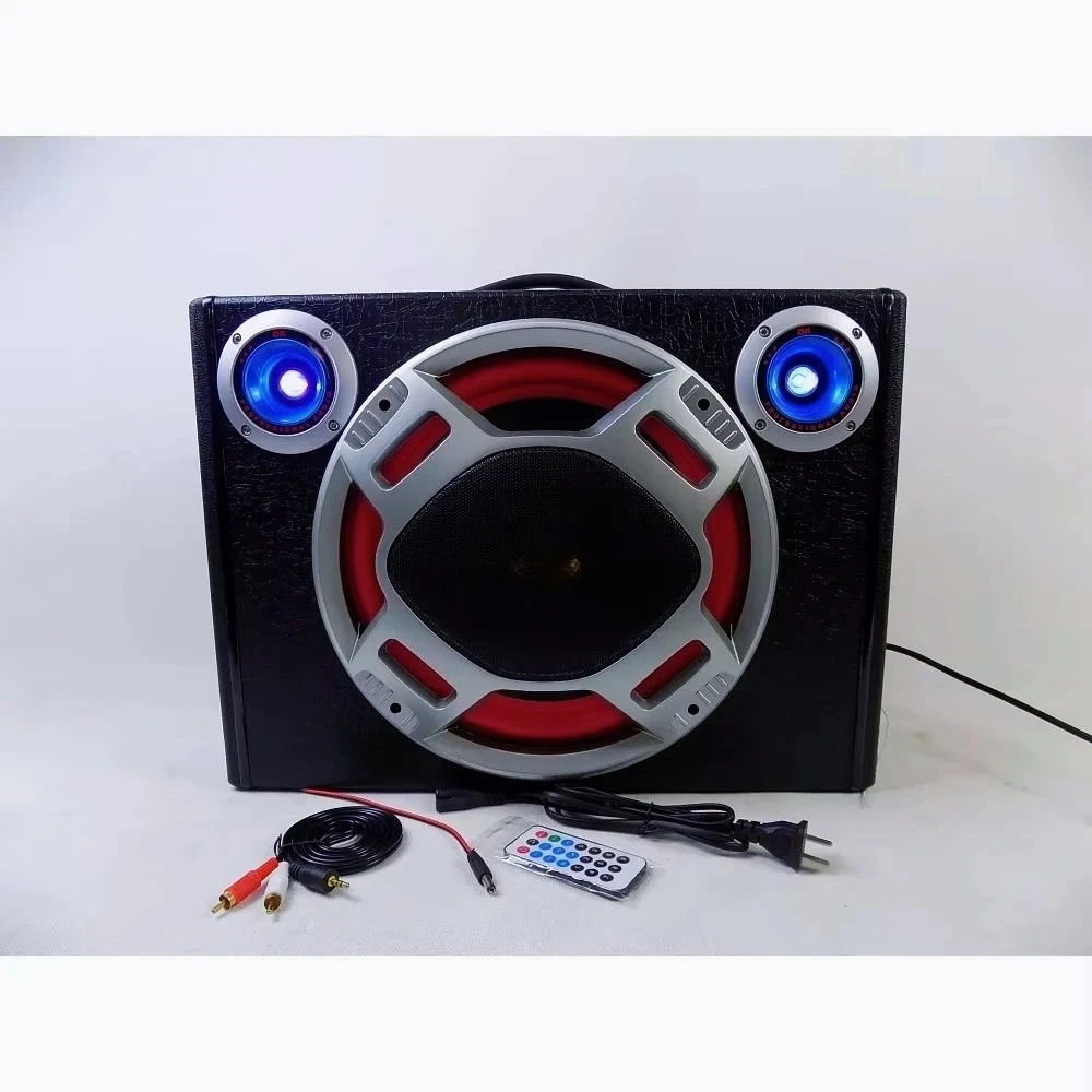 AM-12-Inch Square Car Subwoofer High-end Remote Control Card Bluetooth Lights Car Stereo 12V24V220V Wear Parts view 4