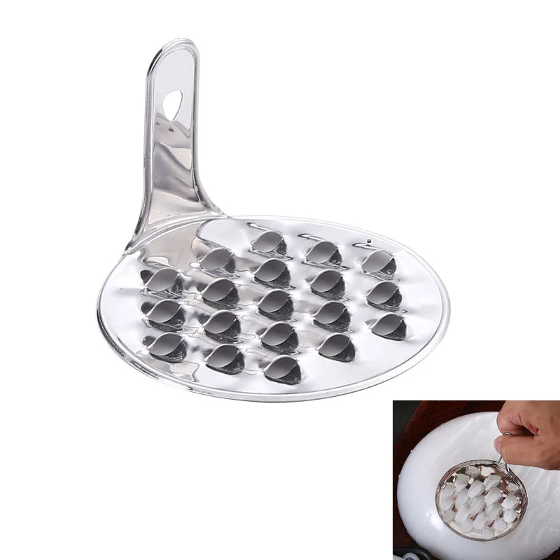 

1Pcs Manual Macroporous Bean Jelly Scrapers Stainless Steel Food Cold Noodle Scraper Tools Kitchen Gadget