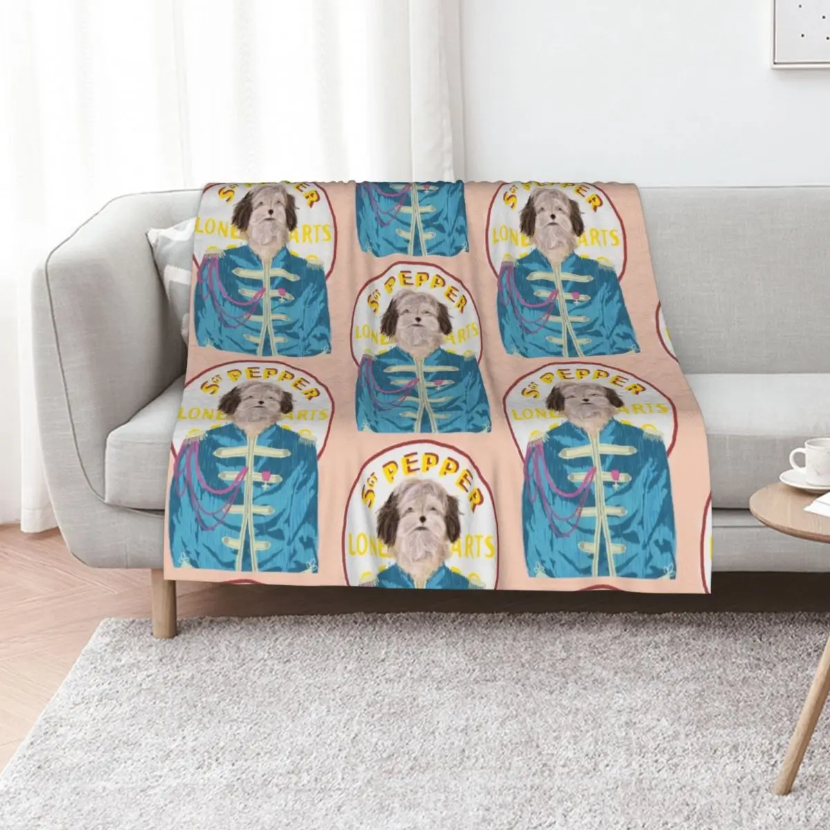 Sgt. Pepper Throw Blanket Sofas christmas gifts Luxury Brand Flannel Fabric Moving Bed Blankets