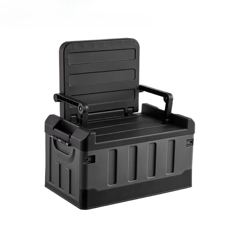 Foldable Thickened Plastic Storage Box for Clothes, Toys and Camping Gear