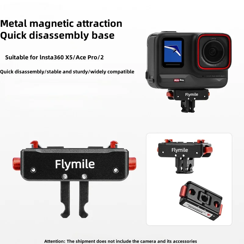 

Metal Magnetic Mount For Insta360 X5 Holder Mount Base Adapter Stand For Insta360 Ace Pro / 2 Sports Camera Accessories