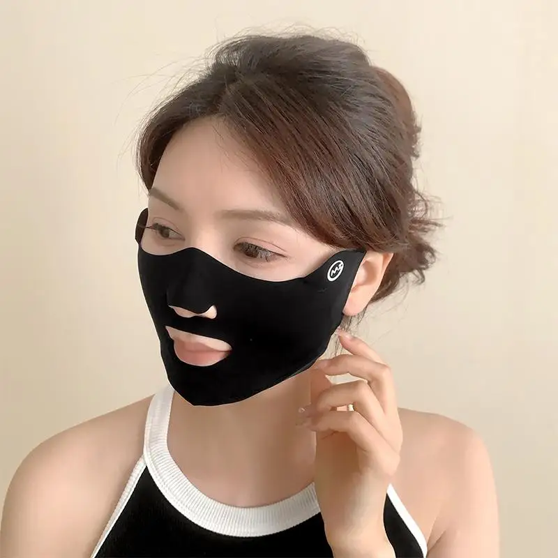2PCS neue atmungsaktive Eisseidenmaske, waschbar, staubdicht, Sonnenschutzmaske, Anti-UV-Gesichtsmaske zum Reiten, schützt die Ecken der Augen – Detail 8