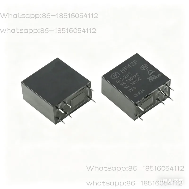 5Pcs  Relay HF42F-005-2HS HF42F-012-2HS HF42F-024-2HS 6Pin 5A Compatible FTR-F4AK024T F4AK012T 5V 12V 24V Power Relay