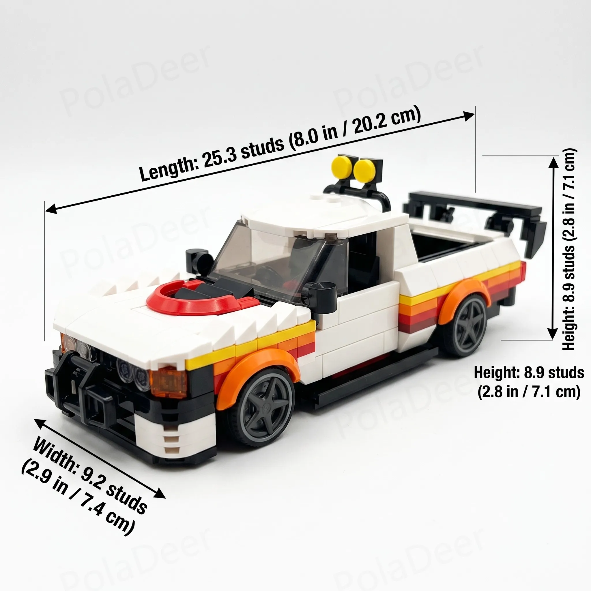PolaDeer DIY MOC 446PCS Racing Brataroo 9500 Turbo Bausteine Montagemodell Spielzeug Geburtstagsgeschenk für ein Kind oder einen Freund – Detail 4