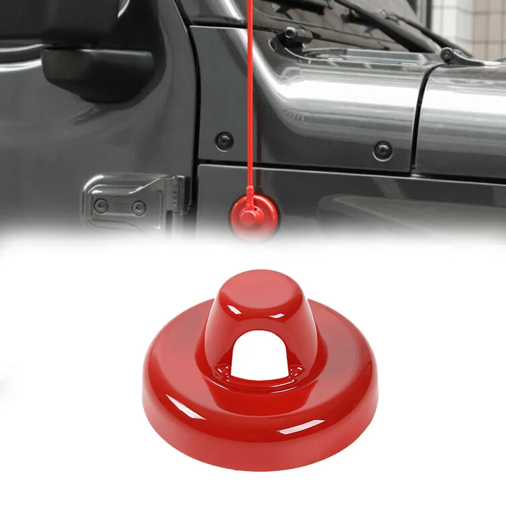 Red Radio Antenna Base Opening Cover Decoration Trim ABS Plastic Fit for Jeep Wrangler 2007-2016 Exterior Parts Car Accessories