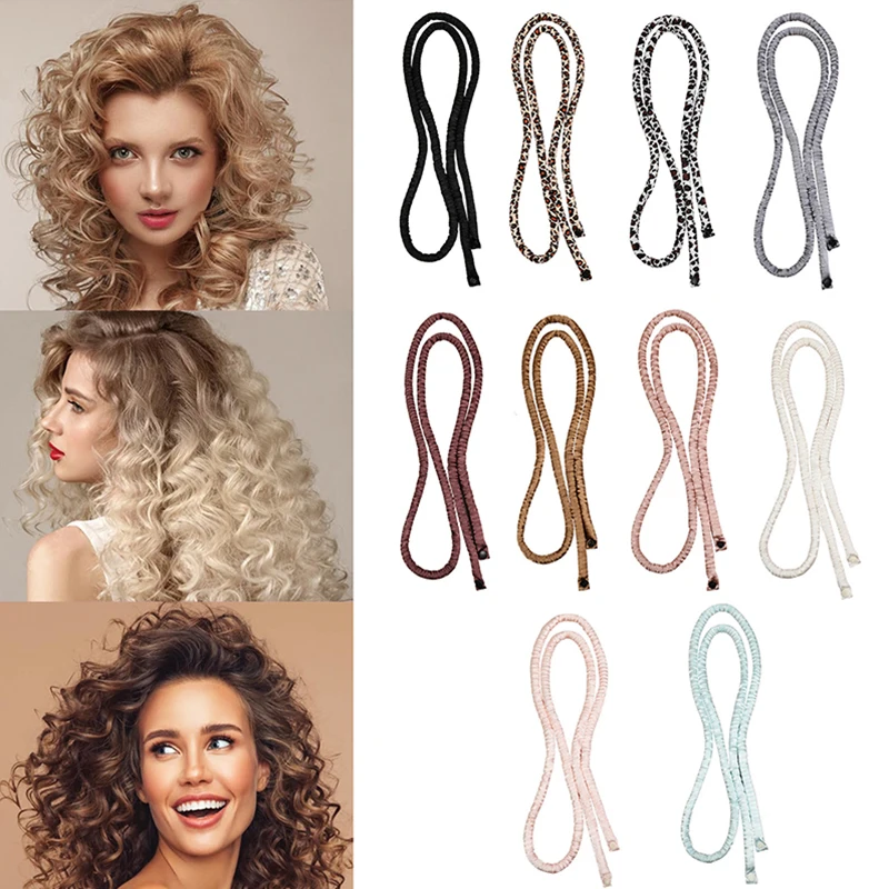 Heatless Curling Rod Headband No Heat Rollers Sleeping Overnight Soft Flexi Rods Multi-color Lazy Hair Curlers Hair Styling Tool