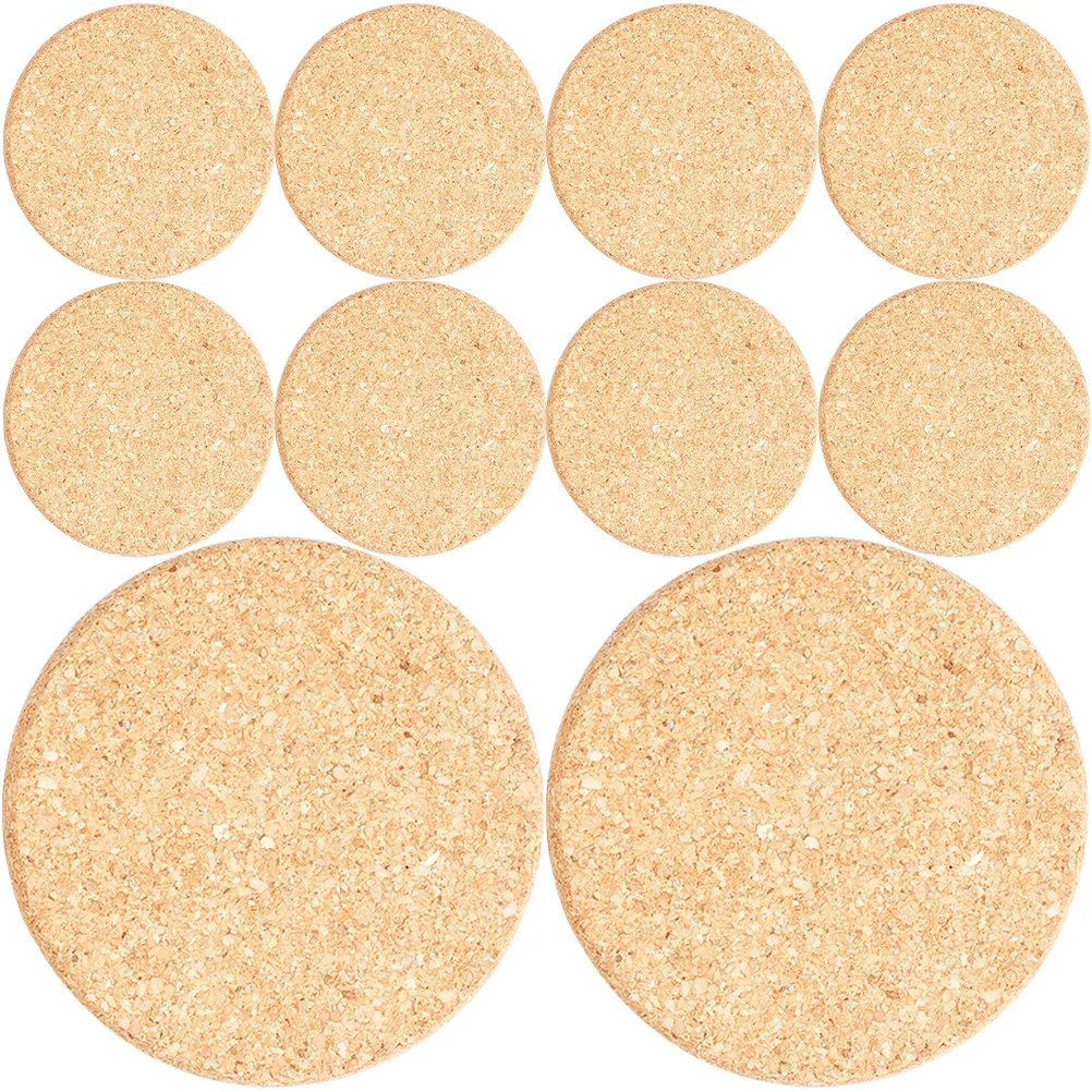 

10pcs Flowerpot Cork Pads Round Plant Saucers For Garden Pots Non-Slip Waterproof Diy Cork Mats Multi-Purpose Gardening Bottom