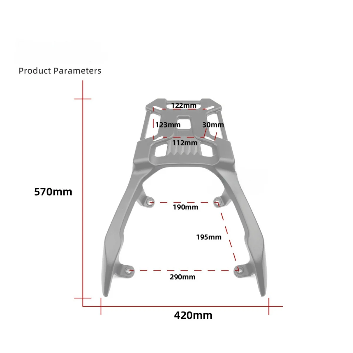 Portaequipajes de aleación de aluminio modificado para motocicleta Honda ADV160/150/X-ADV160/FORZA350/PCX150/160/125/CLICK125/150i