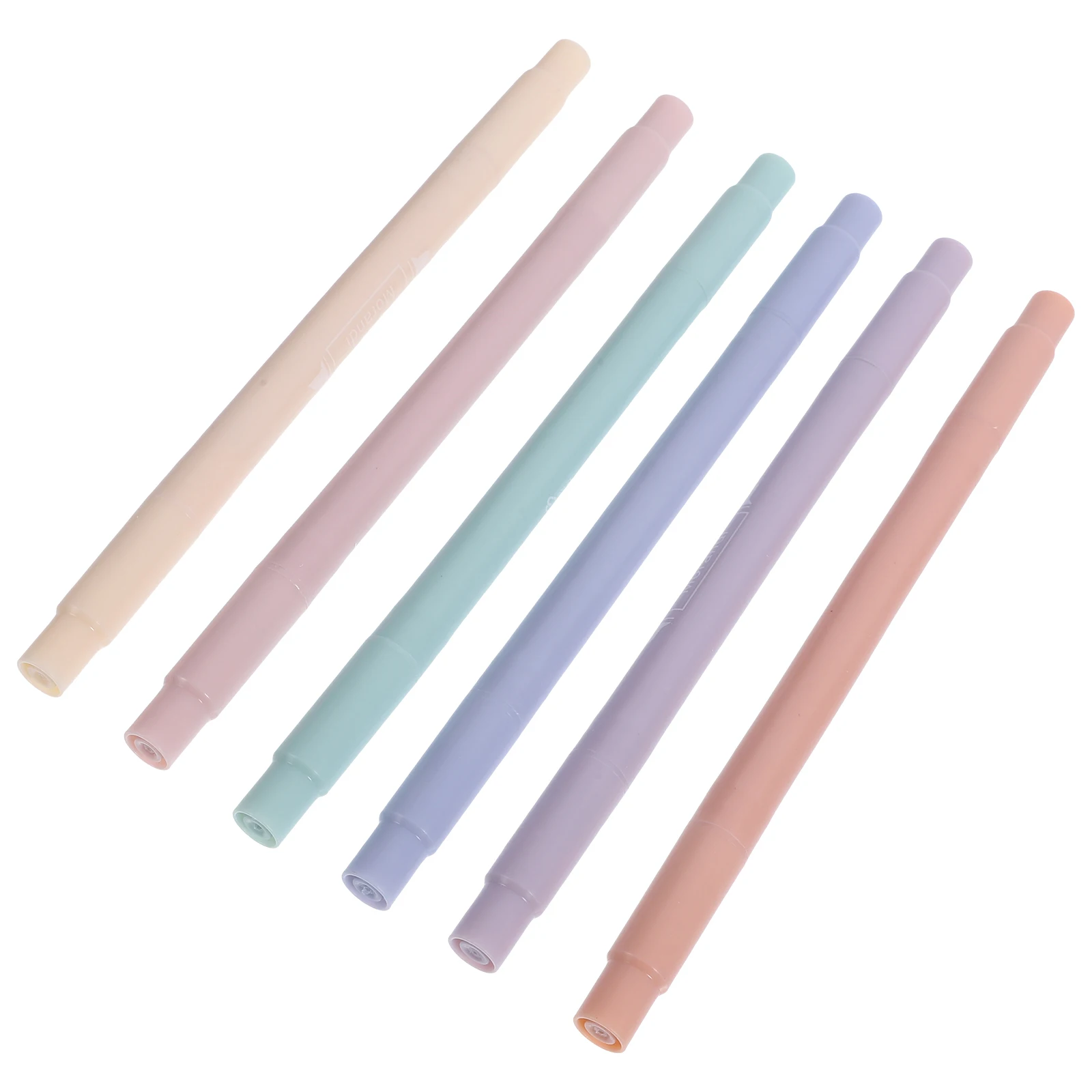 

6pcs Book Marking Pens Highlighters Assorted Color Dual Tips Marking Pens For Daily Life Office Use Lightweight Highlighters