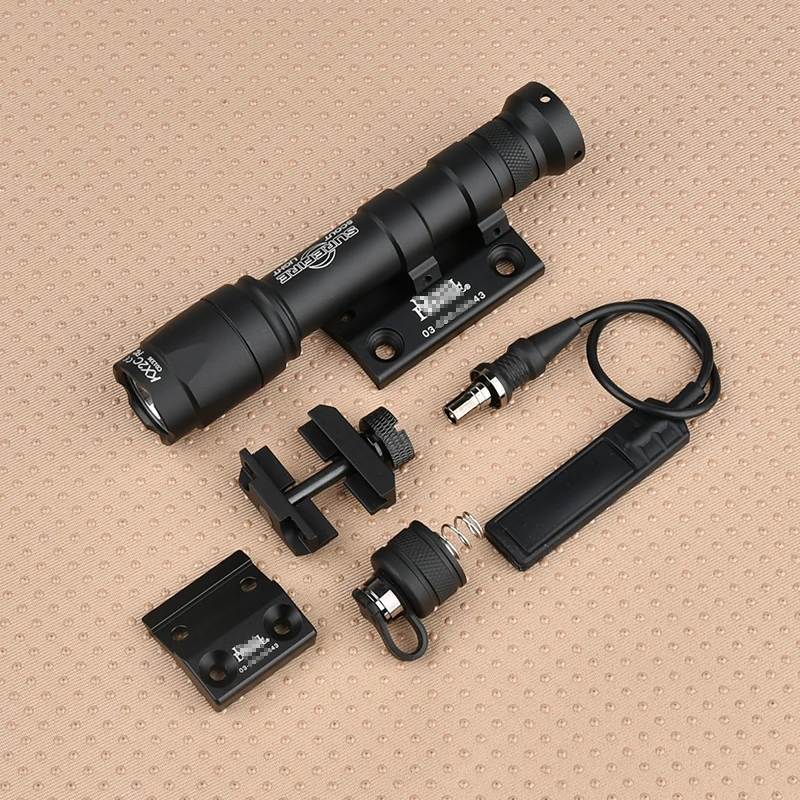 

M300 M600 Flashlight Surfire Airsoft DD Offset Mount Weapon LED Scout Light Fit 20mm Picatinny Rail Keymod M-LOK Accessory