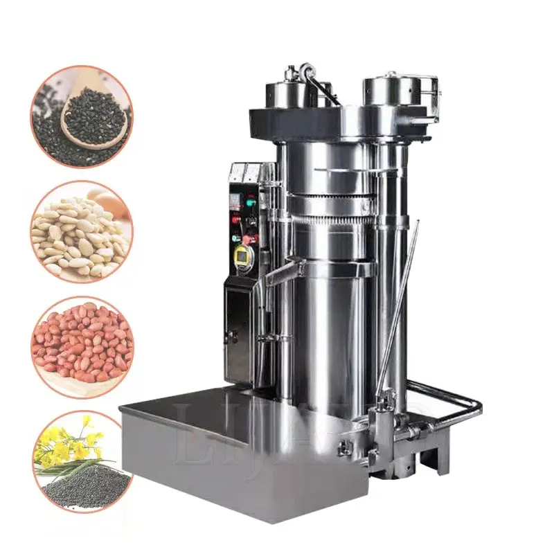 Vertical Sesame Walnut Peanut Pine Seed Almond Oil Press Fully Automatic Hydraulic Oil Press