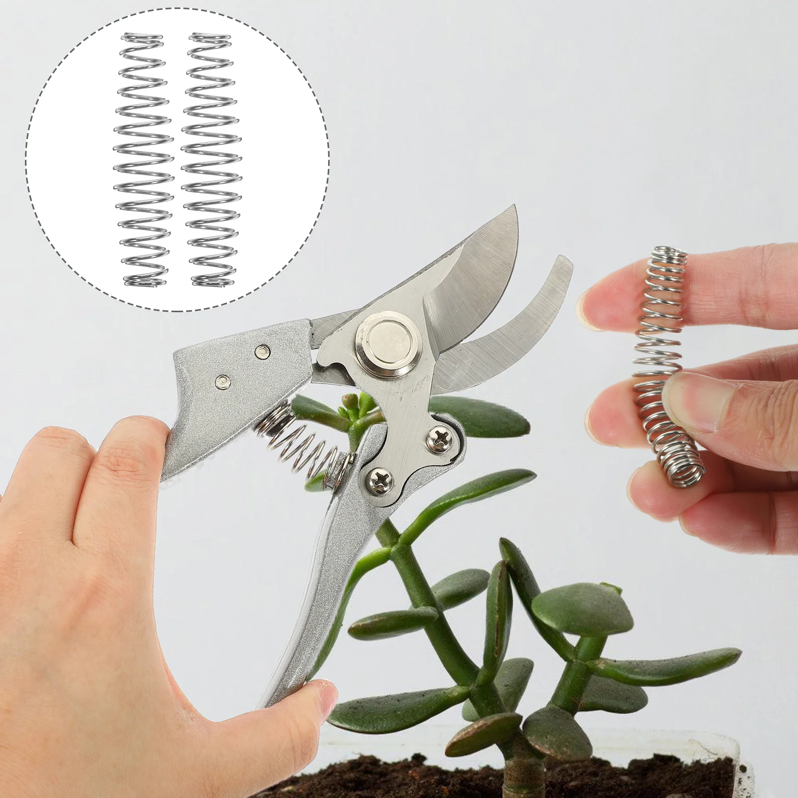 

12 Pcs Garden Shears Spring Plant Springs Hand Pruner Replacement Accessories Stainless Steel Transplanting Parts Pruners