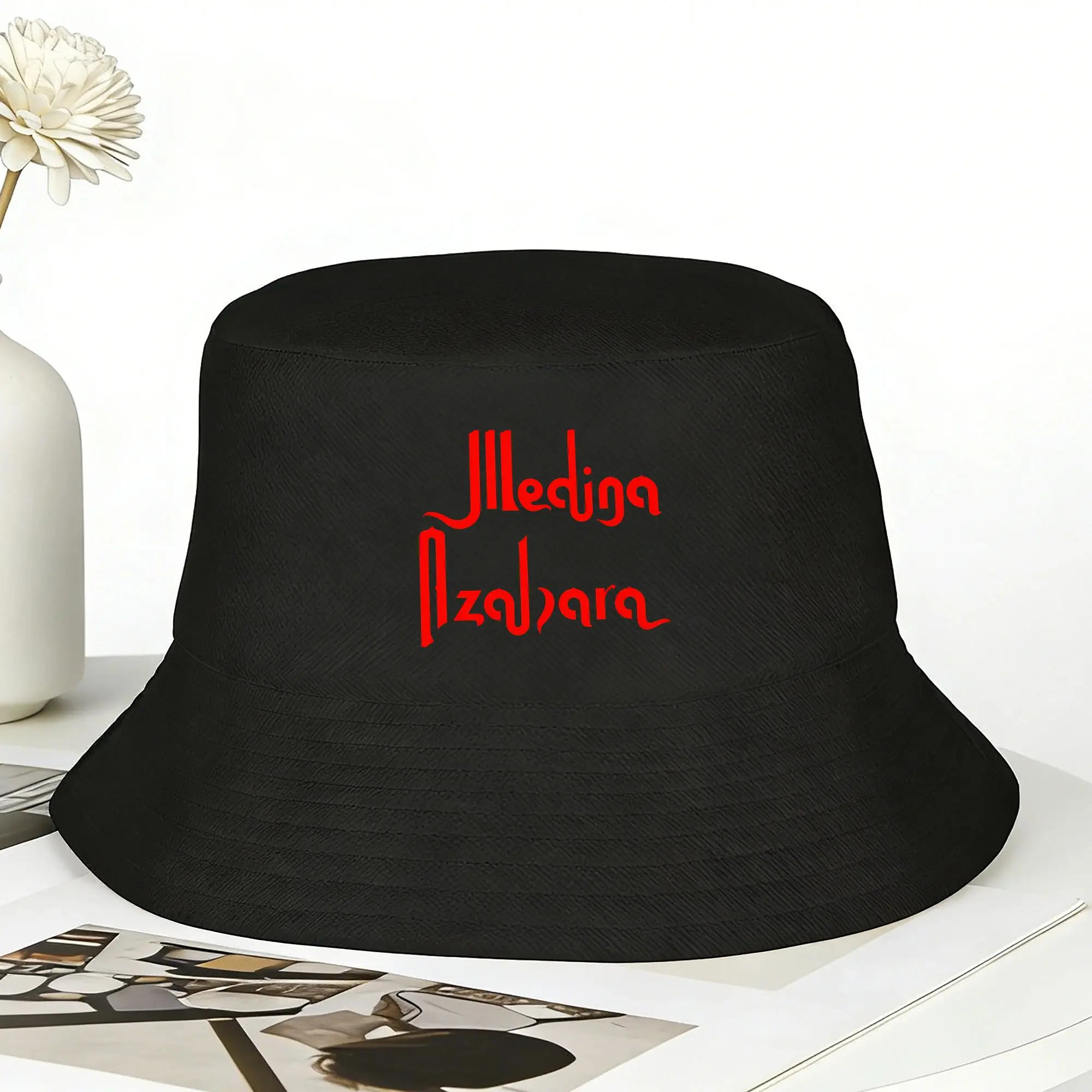 Unisex Med.i.na Azahara Bucket Hat  Portable Fisherman Hats Summer Casual Fishing Caps Hawaii Printed Sun Hat