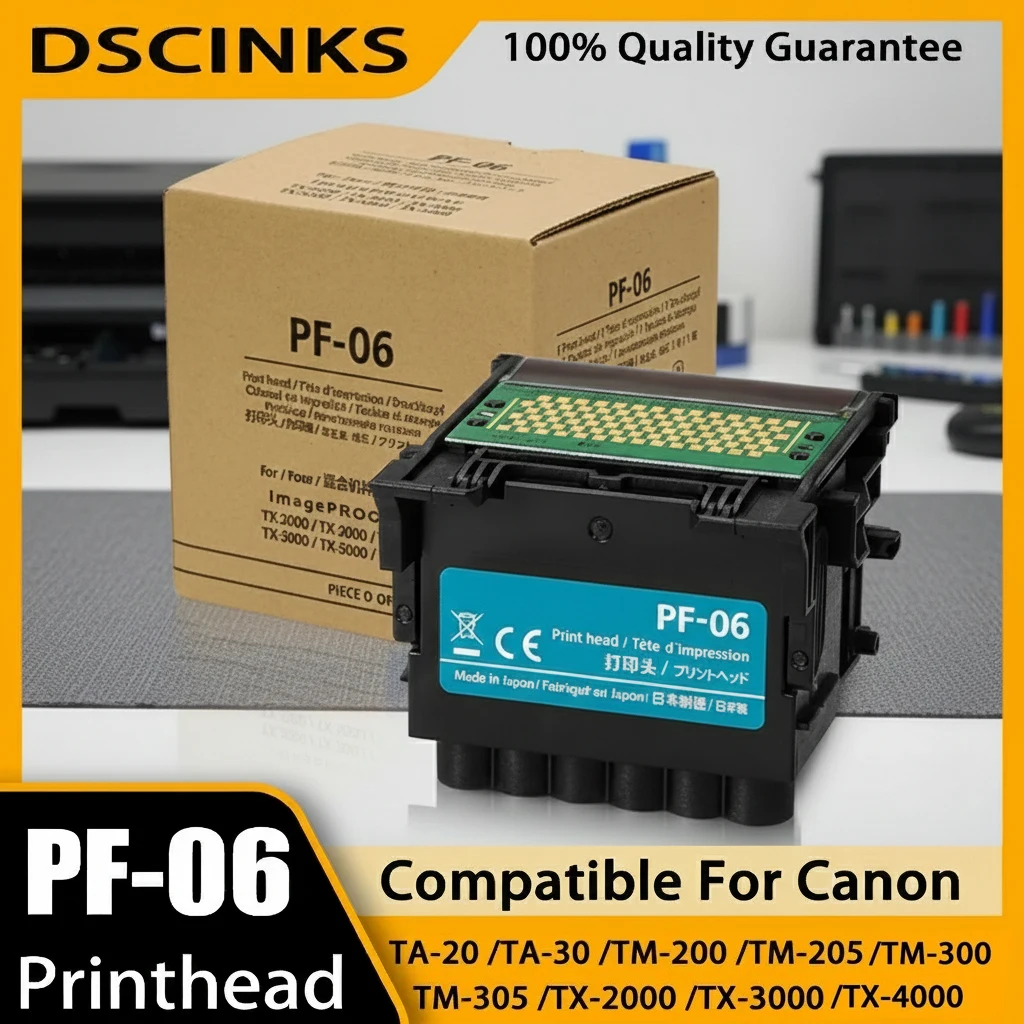 

Печатающая головка PF-06 с чипом для Canon ImagePROGRAF TA-5200 TA-5300 TM-200 TM-205 TM-300 305 TM-5205 TM-5305 TX-2000 3000 4000 5200