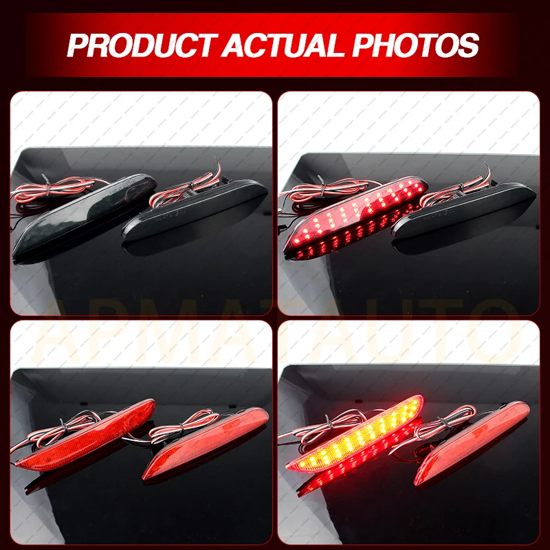 LED Rear Bumper Reflector Lights For Nissan X-trail T32 Rogue Qashqai J11 Leaf Pathfinder Infiniti Q50 QX60 JX35 2014 2015 2016