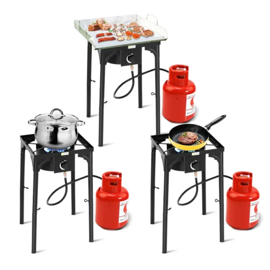 

100 000-BTU Portable Propane Outdoor Camp Stove with Adjustable Legs