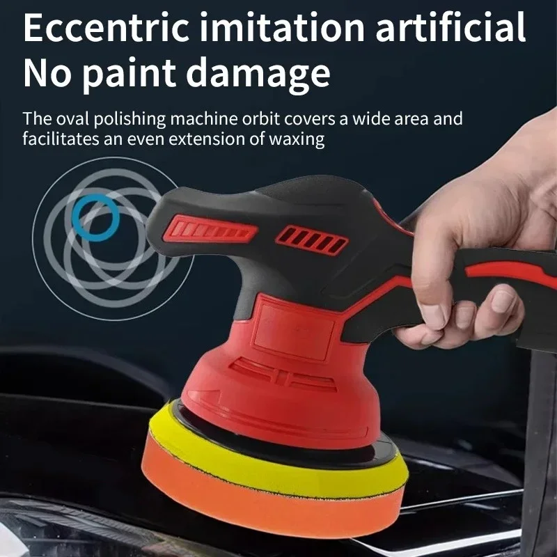 8 Gears Cordless Polisher Digital Display Electric Polisher Auto Car Waxing Polishing Machine Lithium For Milwaukee 18V Battery