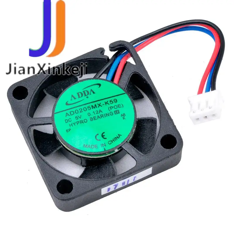 AD0205MX-K59 2.5cm 25mm fan 25x25x6mm DC5V 0.12A 3 wires 3pin micro cooling fan for Raspberry Pi mobile devices