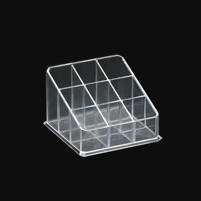 

9 Holes Empty Rack Acrylic Lipstick Storage Box Manicure Organizer Tattoo Ink Display Stand Holder Cosmetic Tattoo Supplies 1pcs